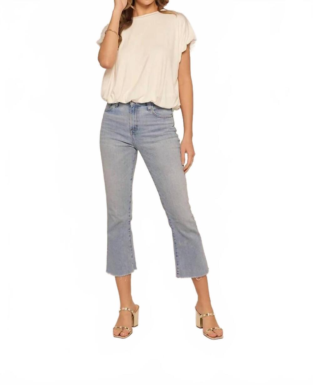 NEW KYLIE PAIGE women's taylor bubble top in sand
